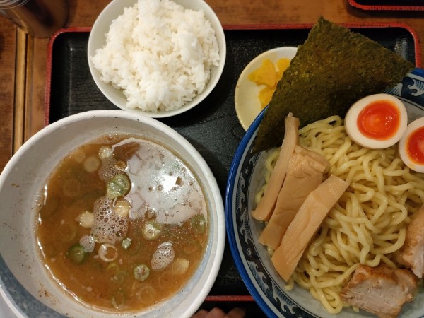 「味玉つけ麺大盛り1000　ご飯150」@中華そば 華丸の写真