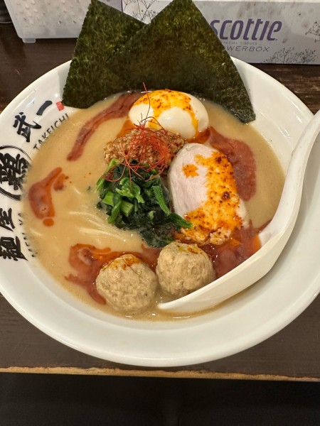 「【期間限定】濃厚鶏白湯担々麺　特製」@濃厚鶏そば 麺屋武一 秋葉原店の写真