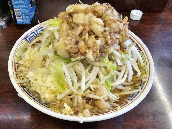 「ミニラーメン　ニンニクアブラ　700円」@ラーメン二郎 めじろ台店の写真