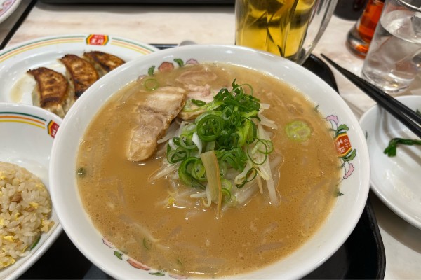 「餃子の王将ラーメンセット+ビール🍺」@餃子の王将 アリオ西新井店の写真
