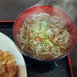 唐揚げカレー定食とミニ蕎麦 700円