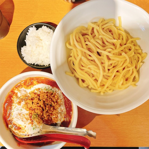 「【3月限定】カレーつけめん＋半ライス（サービス）」@らーめん蓮 三軒茶屋店の写真