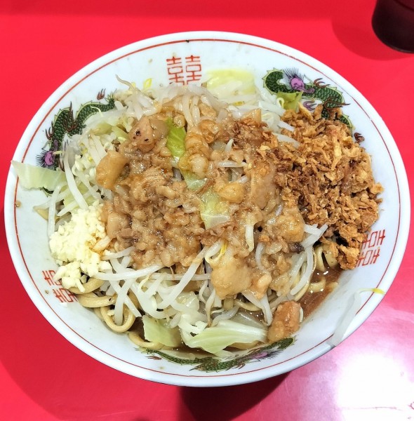 「小 850円 (ニンニクアブラカラメ)＋汁なし 100円」@ラーメン二郎 千葉店の写真