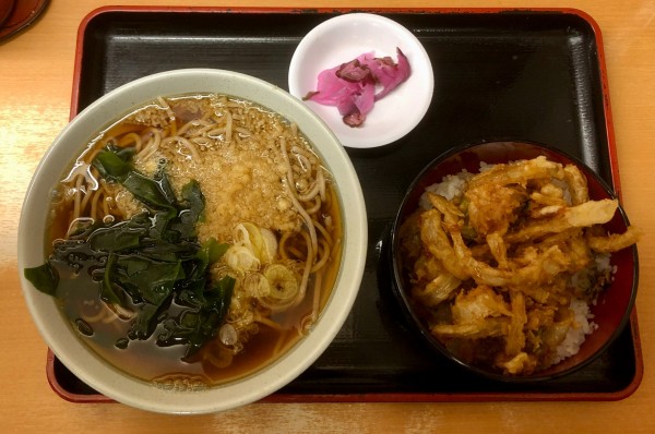 「かき揚げ丼セット（640）」@かのや 新宿西口店の写真