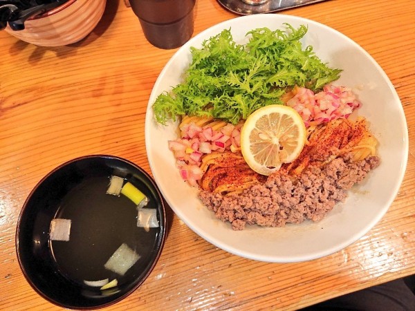 「黒毛和牛脂のまぜつけそば(麺大盛り)」@麺堂にしき 新宿歌舞伎町店の写真