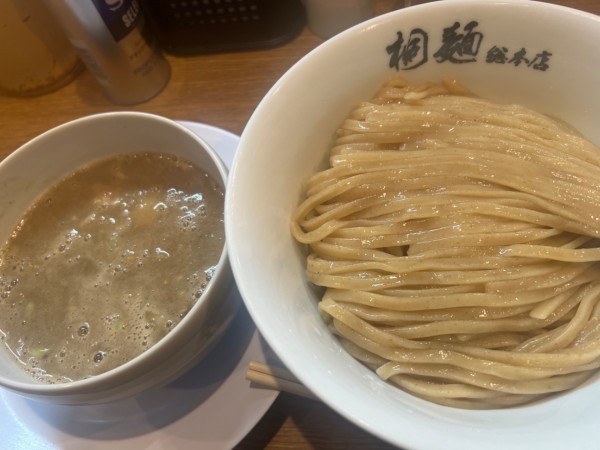 「鶏白湯　塩つけ麺（こってり）1.5玉（1000円）」@中華そば 桐麺 総本店の写真
