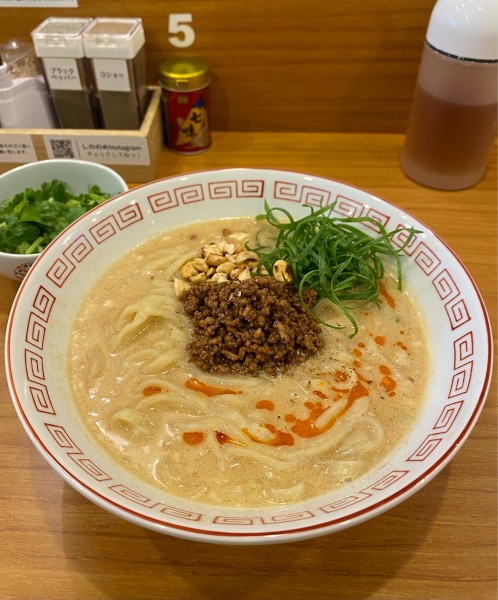 「[臨時限定] 担々麺 ¥1200  with パクチー¥120」@しののめヌードルの写真