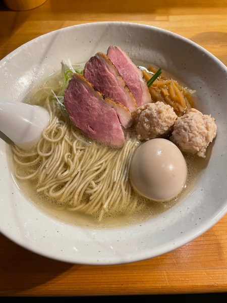 「京鴨だし特製塩らぁ麺」@らぁ麺 吉井 勝どき店の写真