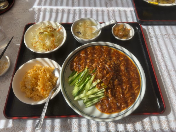 「ジャージャン麺の定食」@晴晴飯店 イオン臼井店の写真