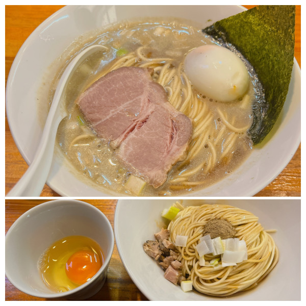 「醤油+味玉＋和え玉 生卵トッピング」@煮干中華ソバ イチカワの写真