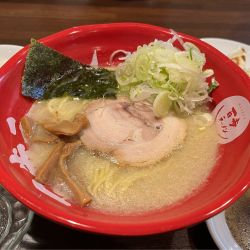 百歩ラーメン ハリガネ+餃子+半ライス