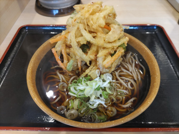 「かき揚げそば」@そば処 めとろ庵 門前仲町店の写真