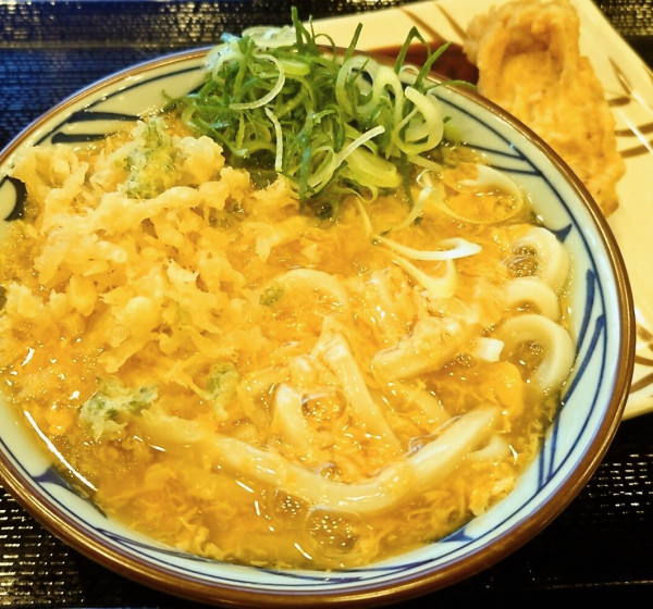 「玉子あんかけ＋かしわ天」@丸亀製麺 流山店の写真