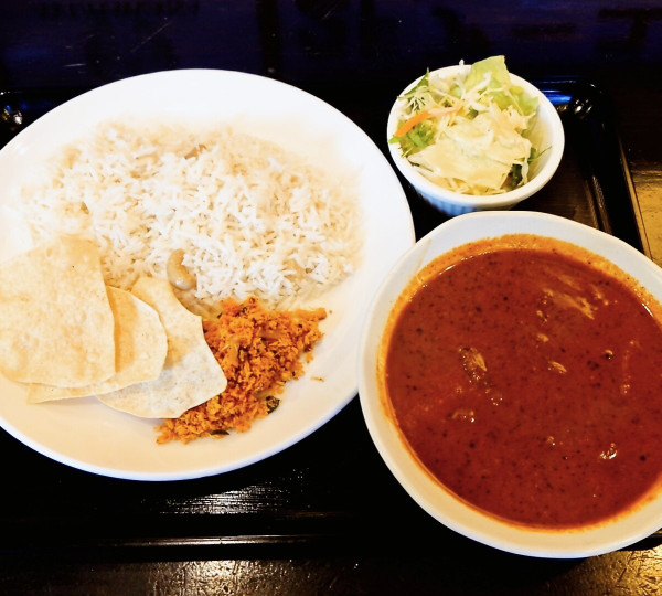 「スリランカスタイル　マトンカレーライスセット」@アーユーボーワンの写真