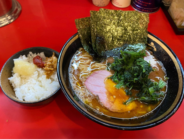 「ラーメン(やわらかめ)¥850・のり¥100・ライス¥100」@横濱家系ラーメン 野中家の写真