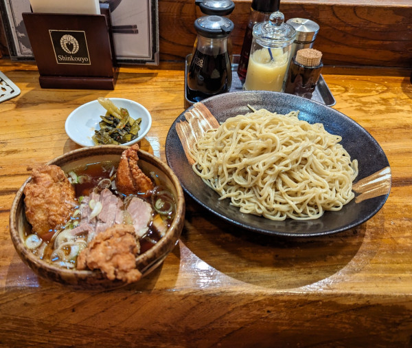 「ミックスつけ麺中盛」@新高揚の写真