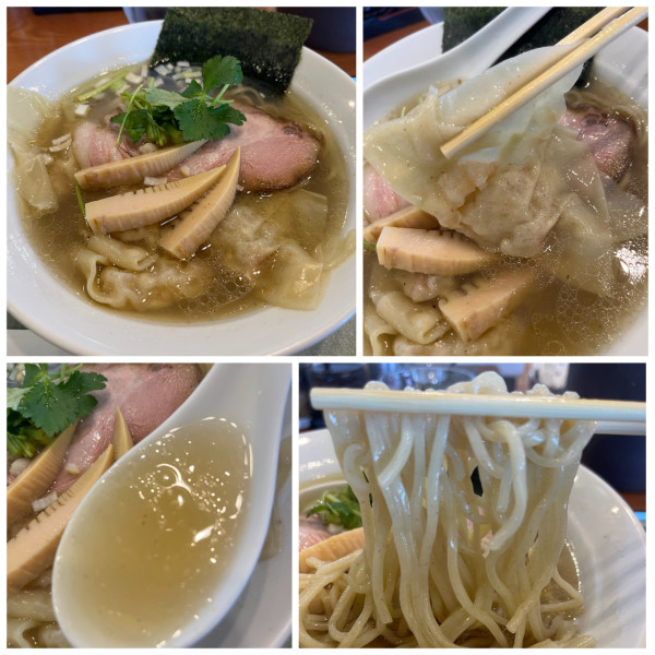 「大海老ワンタンそば塩 1200円」@麺匠 清兵衛 下赤坂店の写真