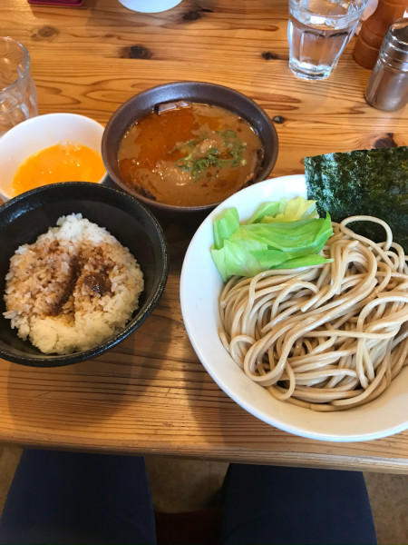 「海老味噌つけ麺➕海老油TKG」@らーめん いつ樹 本店の写真