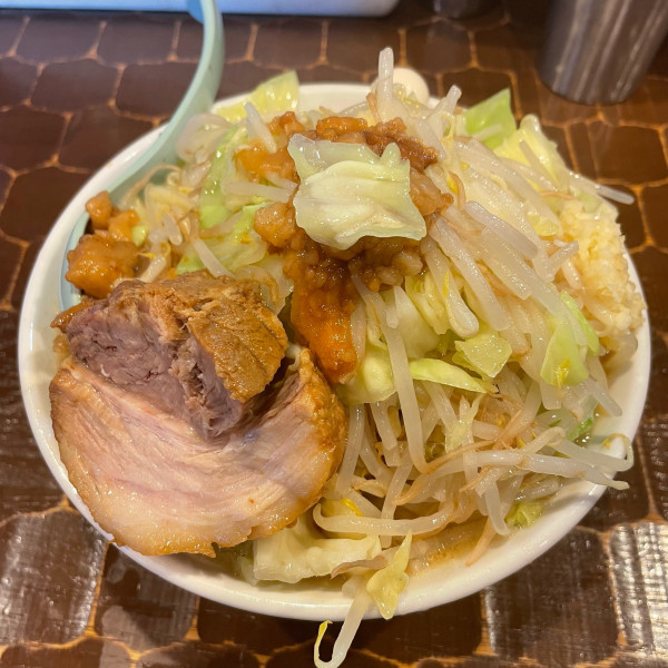 「豚増豚そば+皿背脂  ￥1150+￥80」@茨城豚そば 特龍 本店の写真