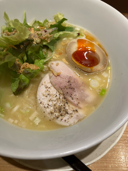 「鶏白湯塩そば980円（税込1080円）」@船橋 蔭虎の写真