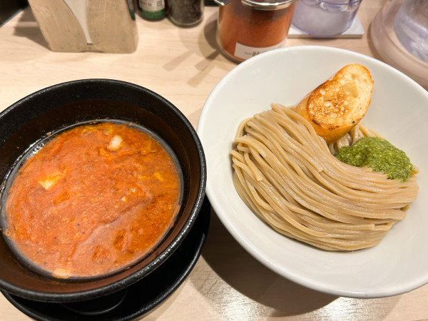 「海老トマトつけ麺」@つけ麺 五ノ神製作所 名古屋驛麺通り店の写真