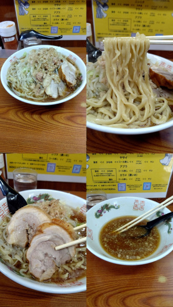 「『ラーメン(¥900)』をニンニクアブラで...」@ラーメン二郎 亀戸店の写真