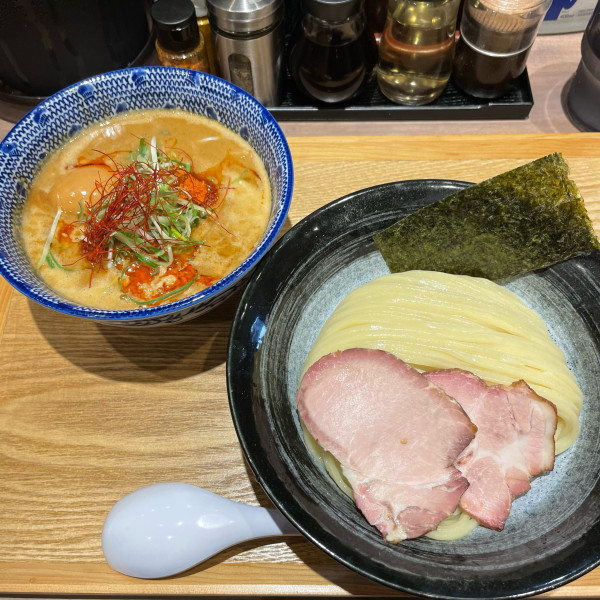 「坦々つけ麺+味玉+まかないめし ¥1000+¥0+¥350」@麺屋 必道の写真