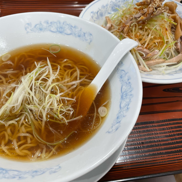 「ネギラーメン（醤油 0.5玉）730円」@ぎょうざの満洲 おおたモール店の写真