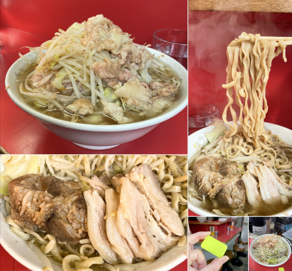 「ぶたラーメン 700円（野菜マシマシ・ニンニク・アブラ）」@ラーメン二郎 三田本店の写真