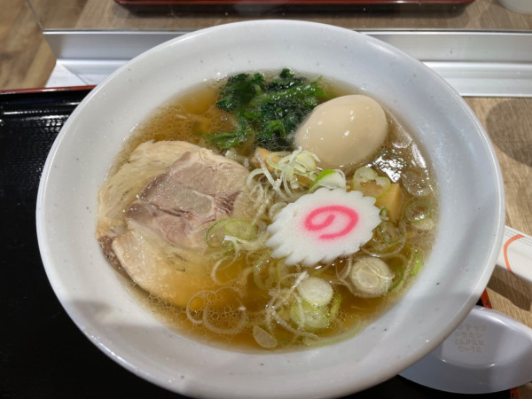 「佐野ラーメン＋煮卵」@東北自動車道 佐野SA 上りスナックコーナーの写真