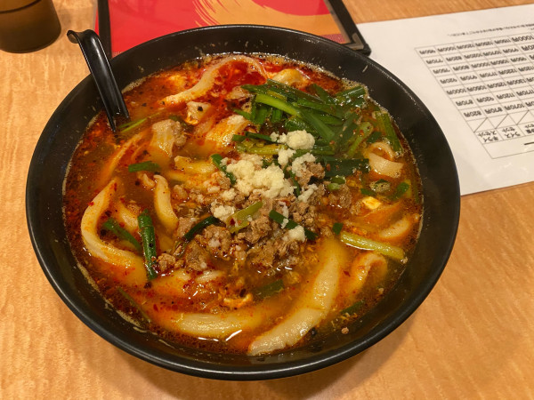 「挽肉たっぷりにらたまタンタンメン850円」@刀削麺屋 港南店の写真