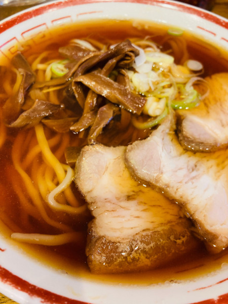 「津軽煮干しらーめん、サービスライス」@田中そば店 浅草店の写真