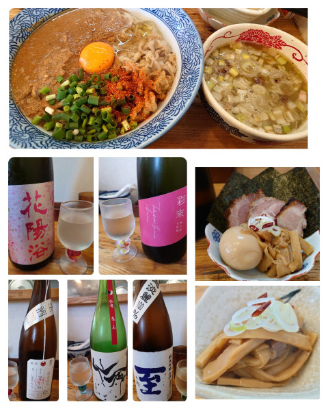 「季節限定 牡蠣味噌かま玉つけそば+ 特製+おつまみメンマ他」@中華そば専門 とんちぼの写真