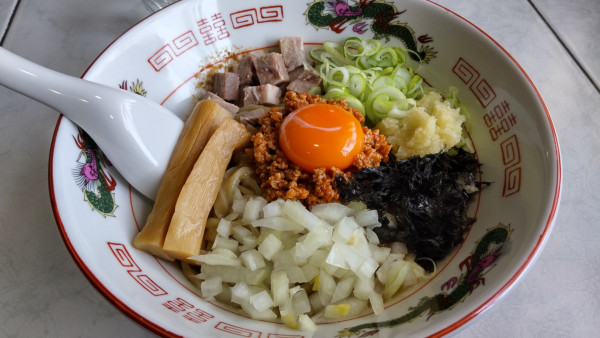 「限定　まぜそば950円」@中華そば ふじ野の写真