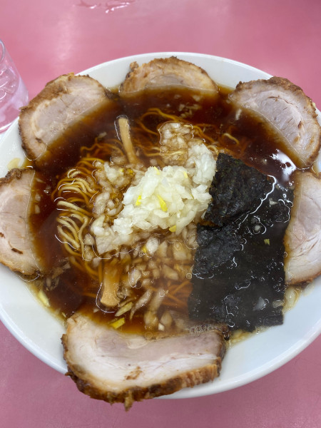 「チャーシュー麺大盛➕麺固め　1050円」@竹岡らーめん 清見台店の写真