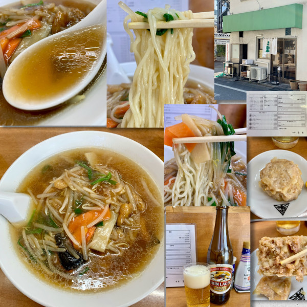 「ジャンボシュウマイ+キリンラガー➡あんかけもやしそば」@宝来の写真