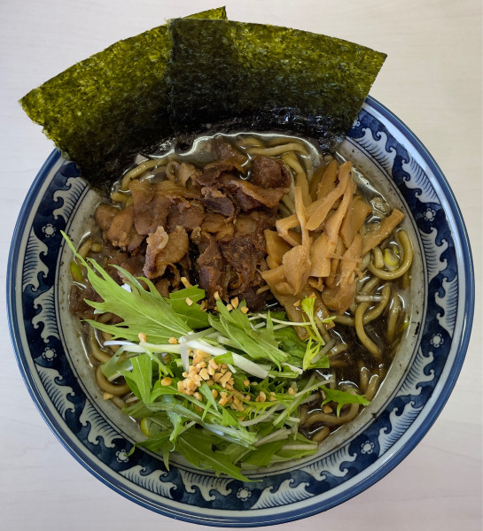 「黒醤油太麺」@あぢとみ食堂の写真