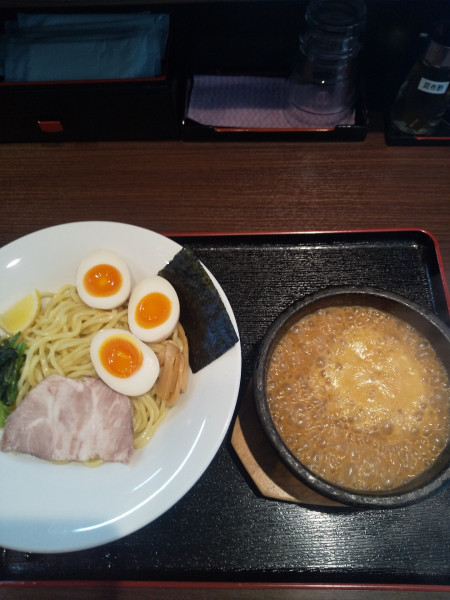 「伊勢海老つけ麺（味玉付き）」@らーめん 鞍の写真