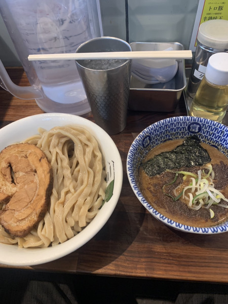 「魚つけ麺　並」@雷 北松戸本店の写真