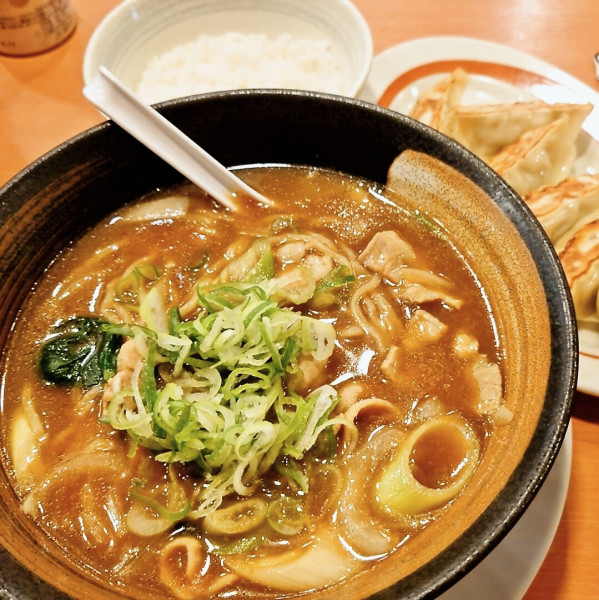 「期間限定 和風カレーラーメンギョーザライスセット」@幸楽苑 若柴店の写真