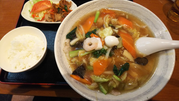 「広東麺セット」@中華菜館しまの写真