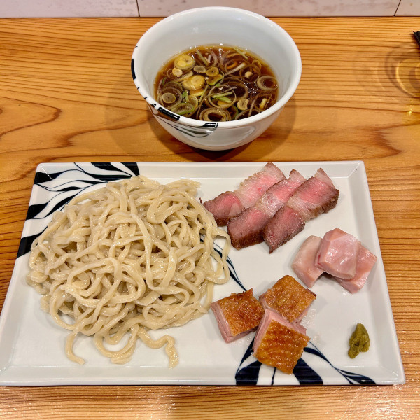 つけめん（1100円）＋得肉三昧（800円）＋あぶらそば（1100円）