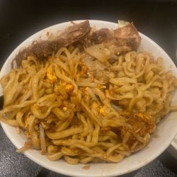 大汁なし豚3枚チーズ生卵