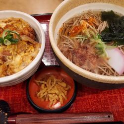 かつ丼セットのかけそば 1100円
