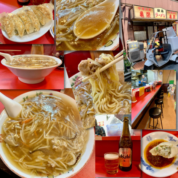 「餃子＆ビール➡モヤシトロミソバ750円」@亀楽の写真