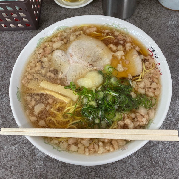 「中華そば大盛脂マシマシニンニクトッピング」@つたふじ 福山支店の写真