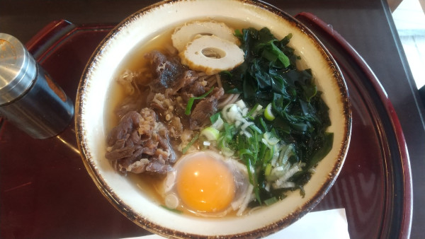 「肉そば660円、玉子120円、わかめ70円」@砂丘そばの写真