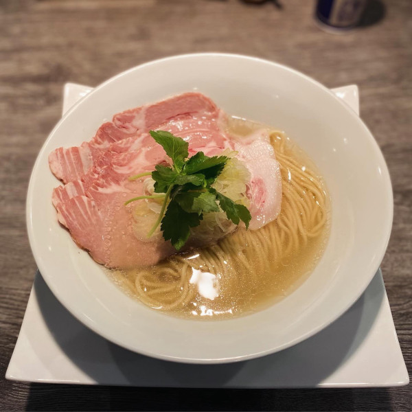 「鰆煮干塩そば+麺大盛」@中華そば 鍾馗 長野店の写真