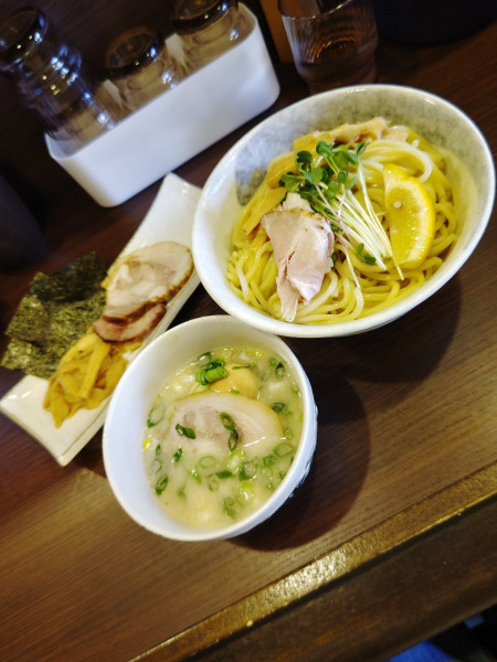 「KWTM 昆布水つけ麺プレミアム(塩・大盛)(1,350+150」@昭島昆布水つけ麺ハルノオトの写真