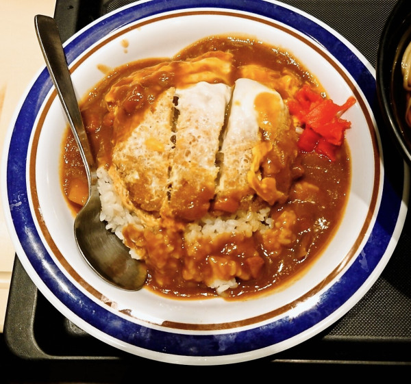 「カレーカツ丼セット」@名代 富士そば 高田馬場駅店の写真